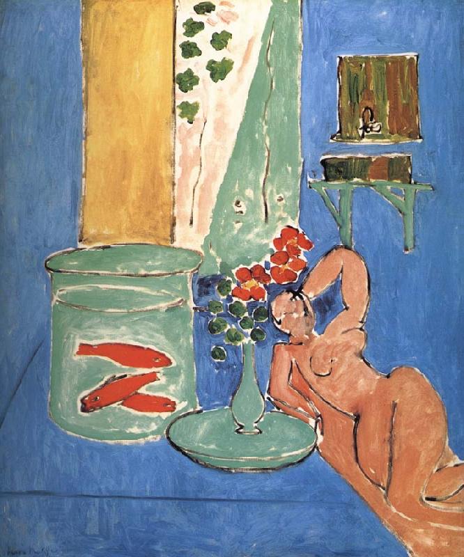 Henri Matisse Goldfish and statue